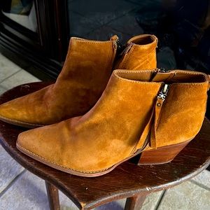 Tan brown booties. Sam Edelman